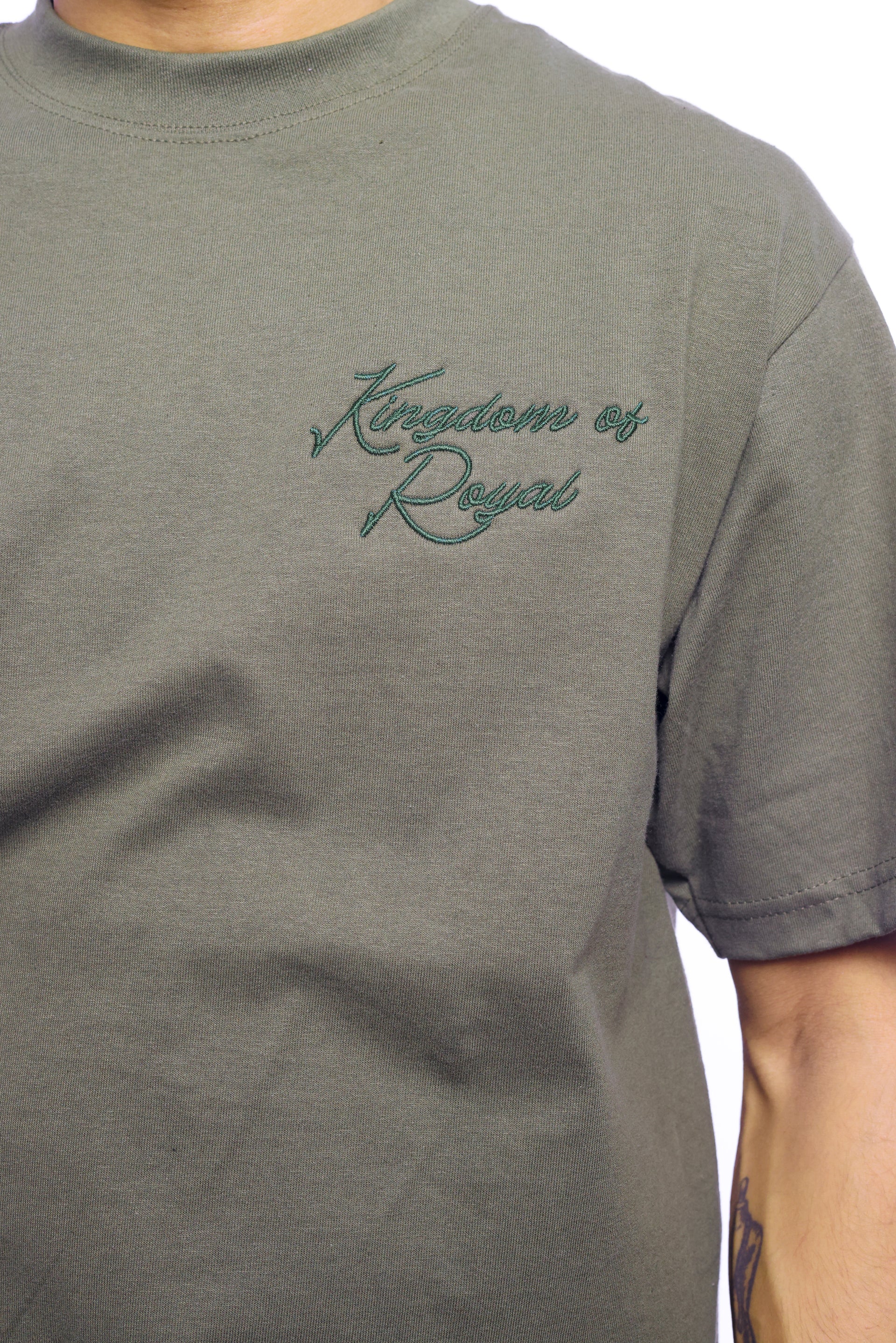 KOR Embroidery Tee Green