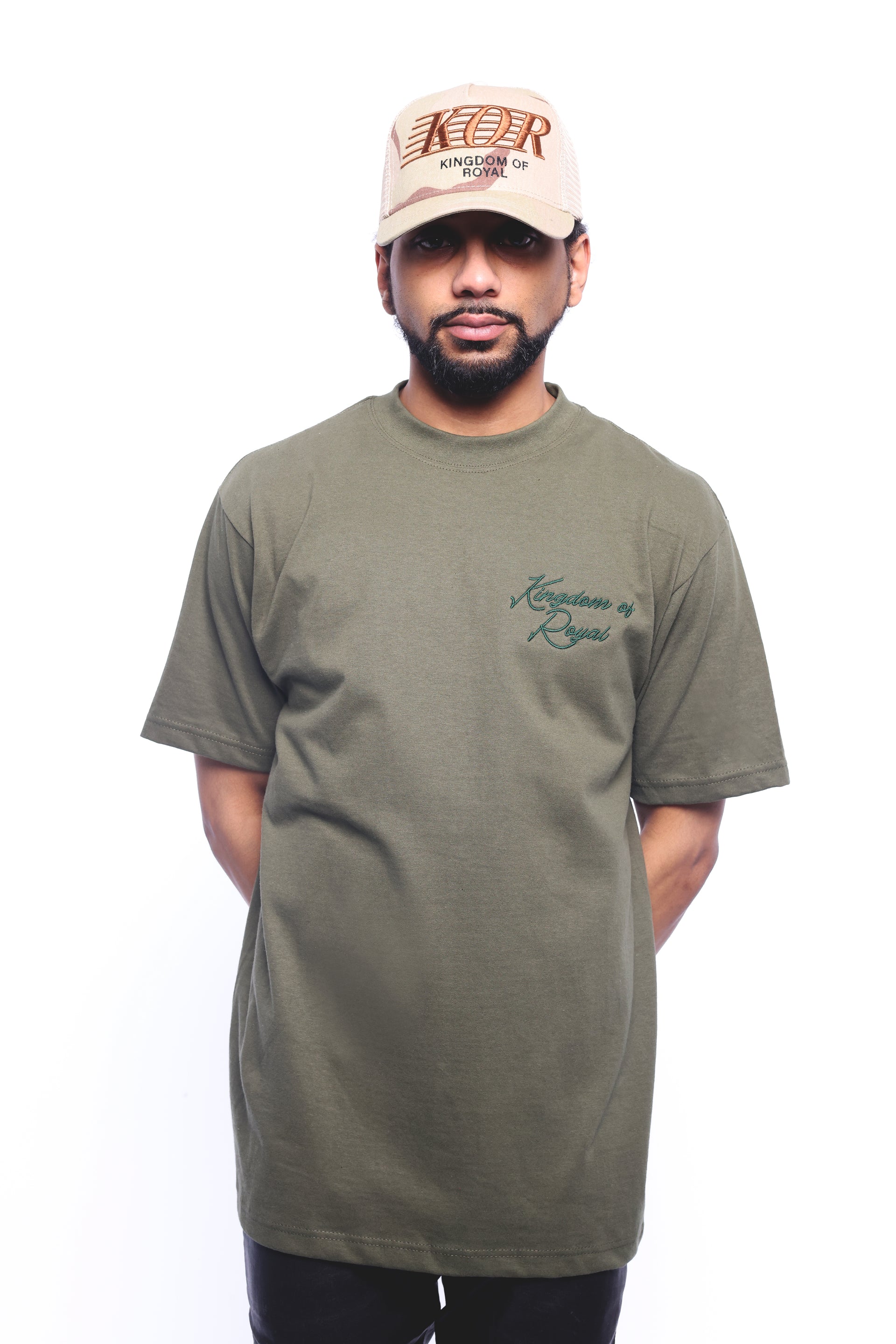 KOR Embroidery Tee Green