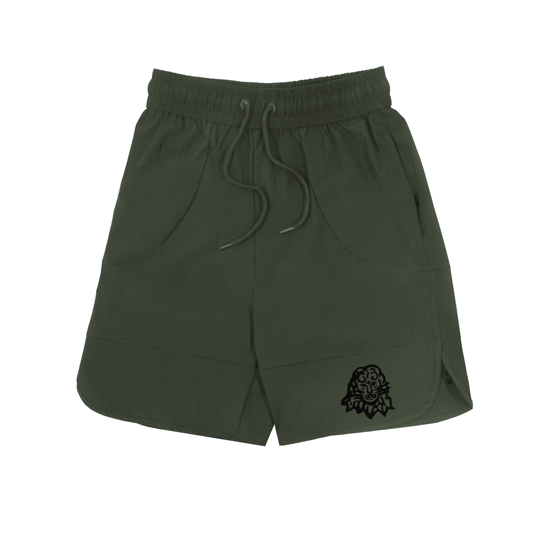 Lion Head  Shorts Green