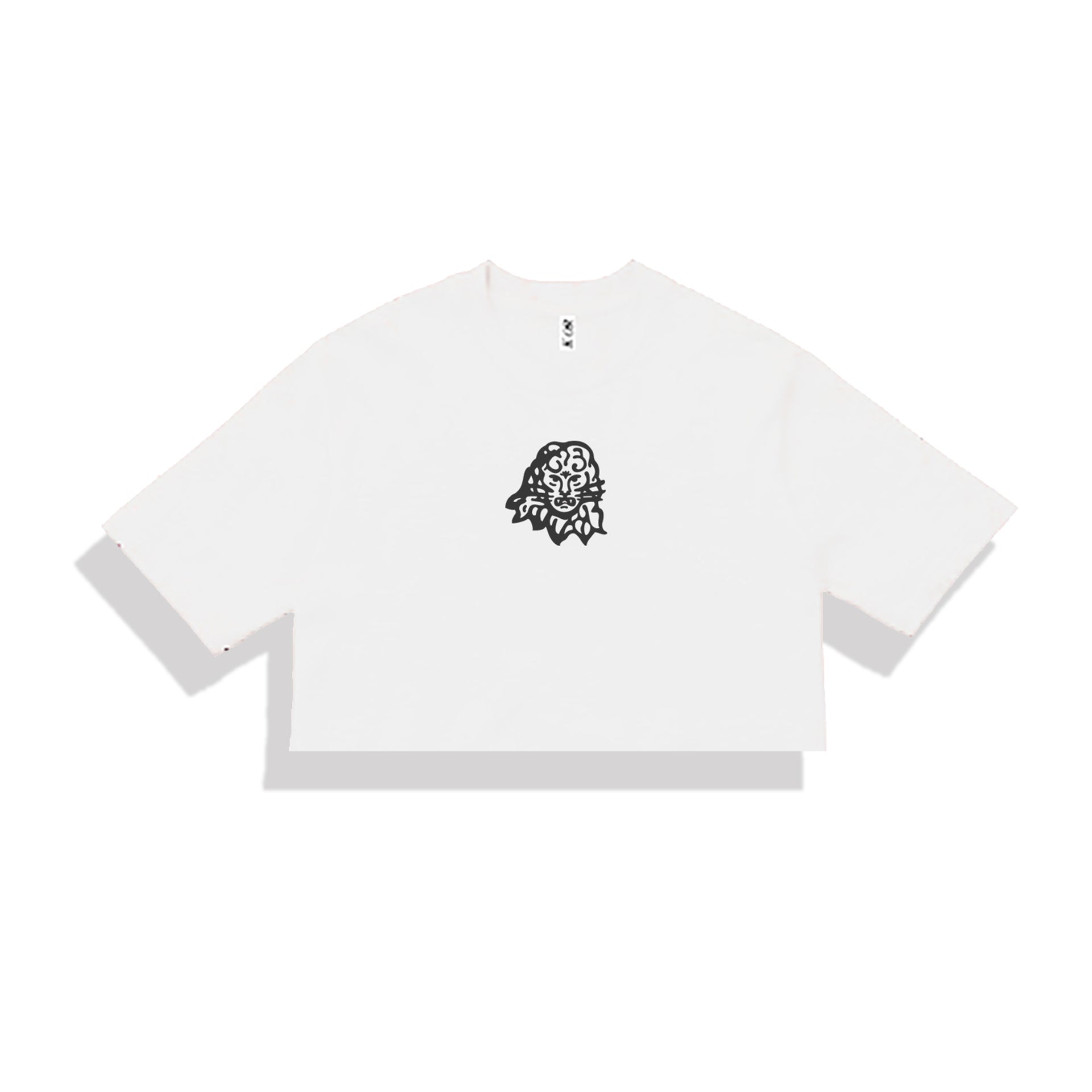 Lion Head crop Top White